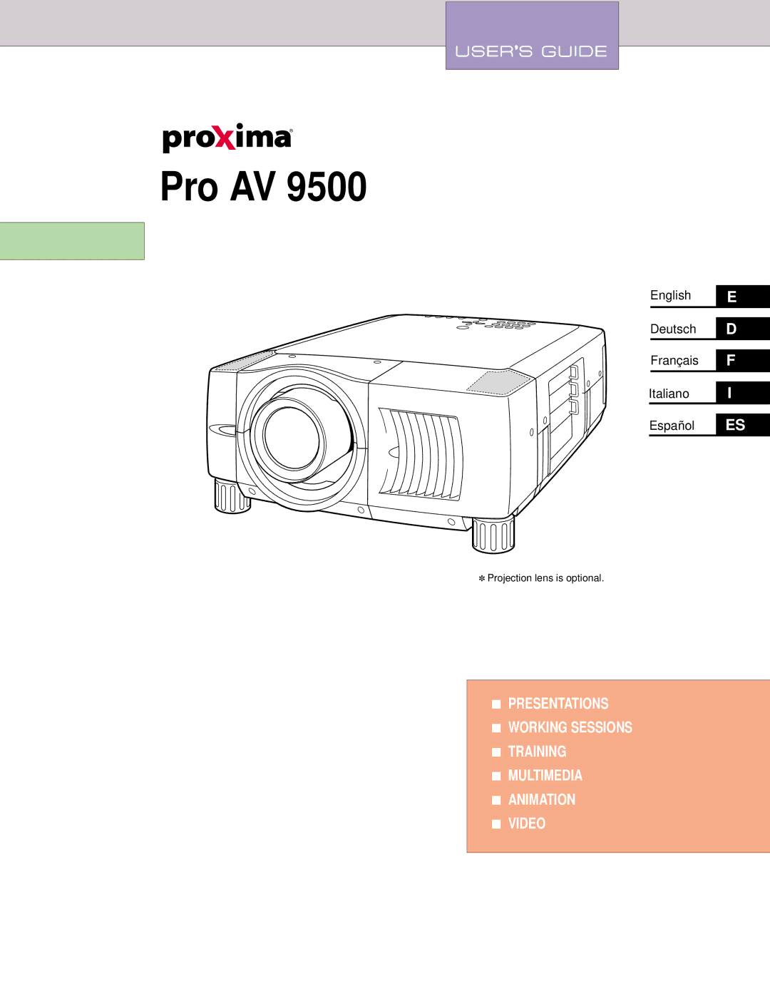 Ask Proxima Pro AV 9500 manual 