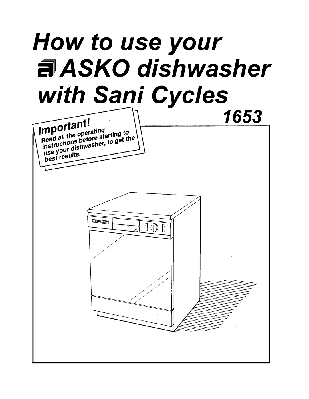 Asko 1653 manual 