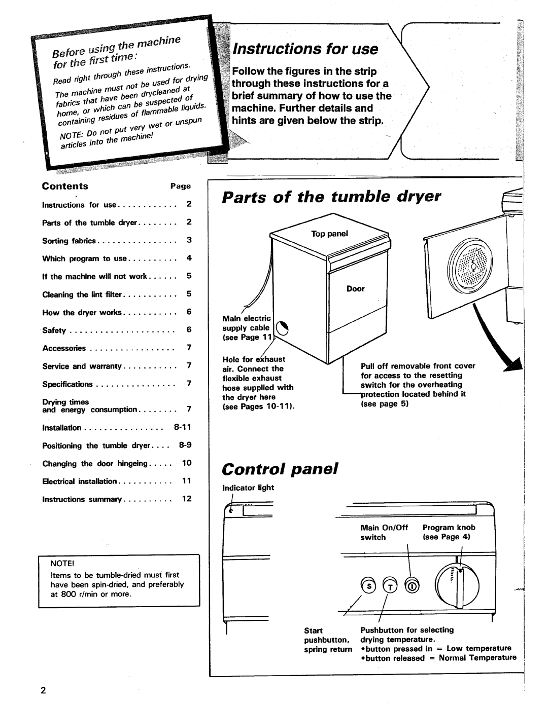 Asko 7003 manual 