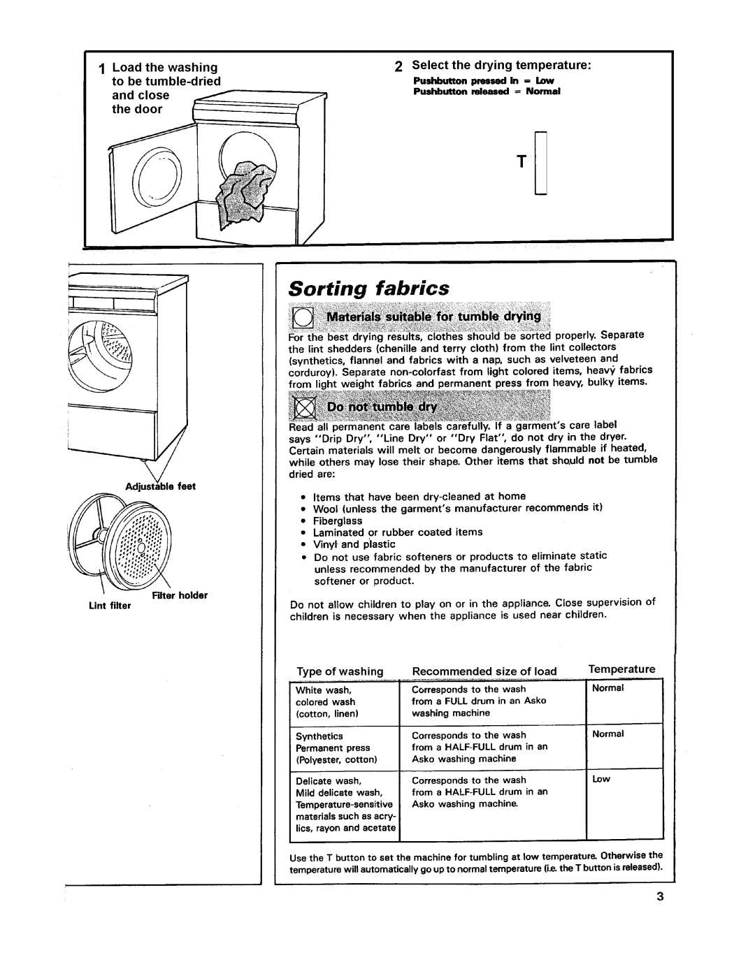 Asko 7004 manual 