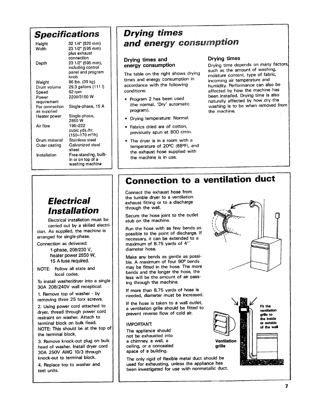 Asko 7004 manual 