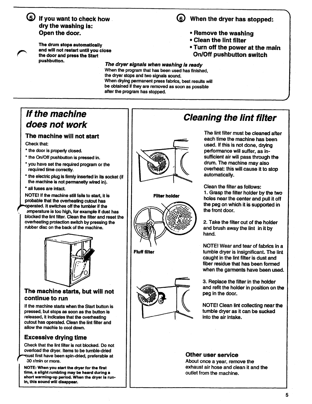 Asko 7005 manual 