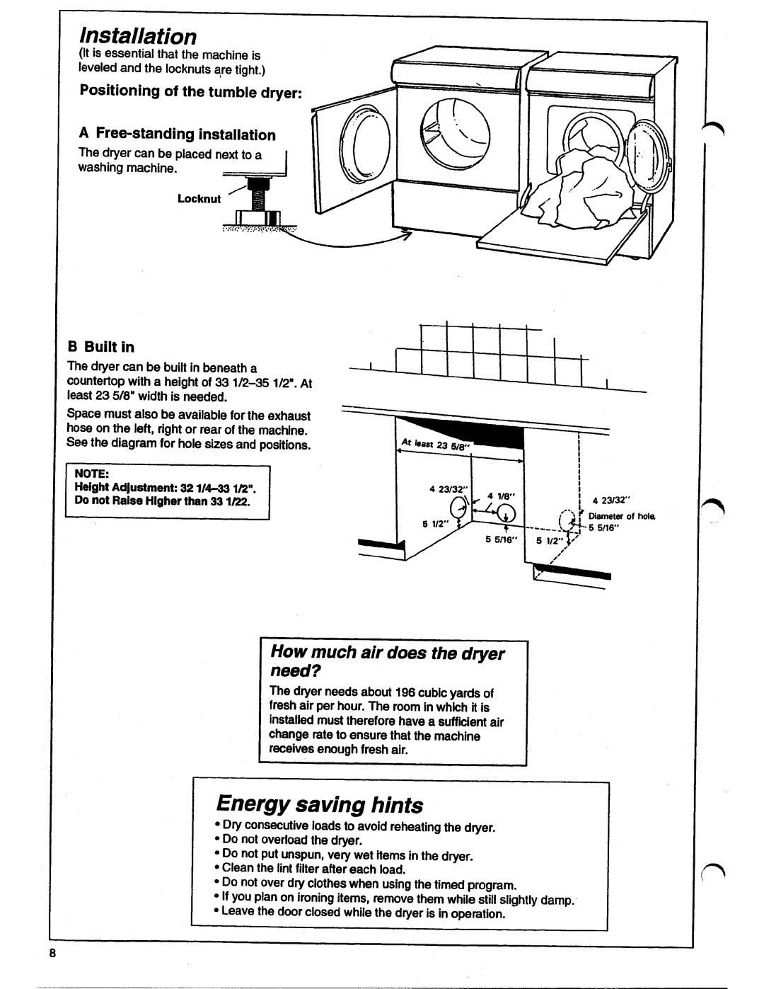 Asko 7005 manual 