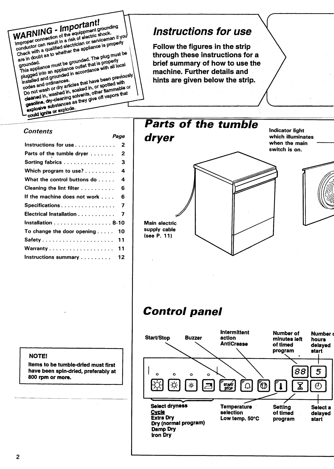 Asko 7304 manual 