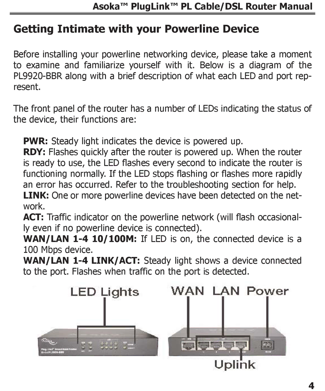 Asoka PL9920-BBR specifications Getting Intimate with your Powerline Device 