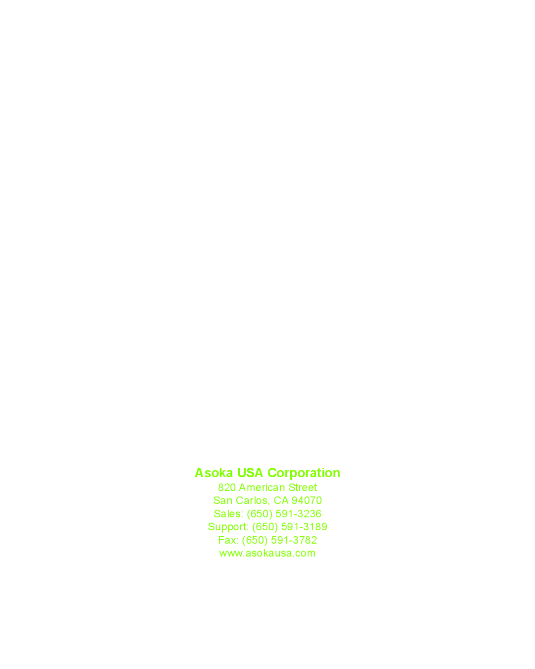 Asoka PlugLink user manual Asoka USA Corporation 