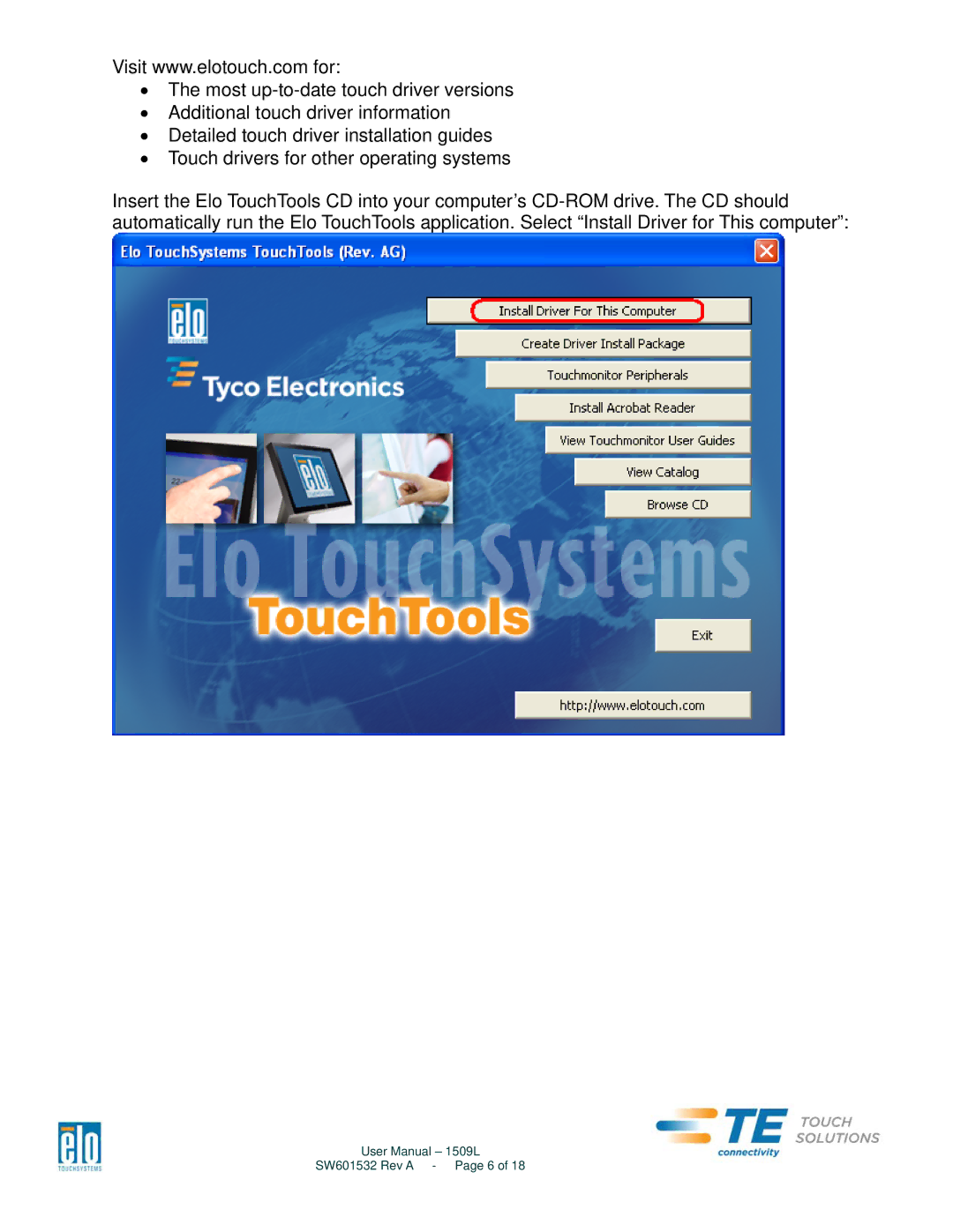 Aspen Touch Solutions manual SW601532 Rev a Page 6 