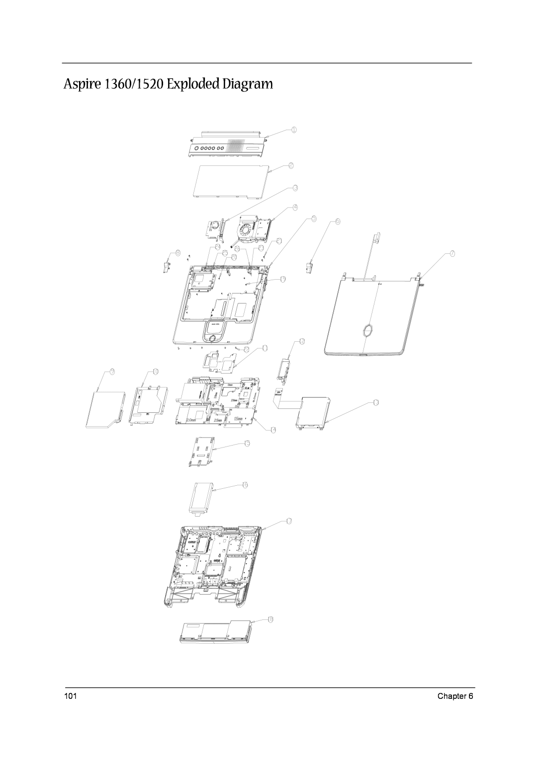 Aspire Digital manual Aspire 1360/1520 Exploded Diagram, Chapter 