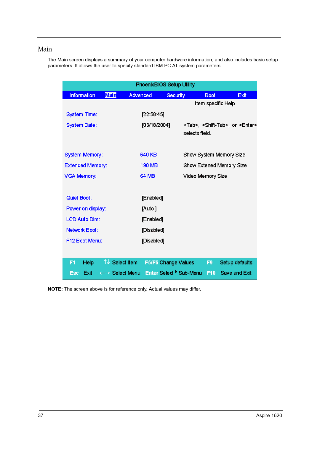 Aspire Digital 1620 manual Main 