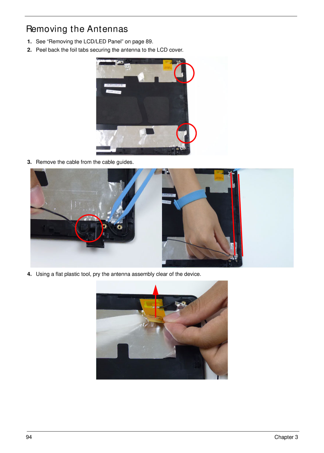 Aspire Digital 5336 manual Removing the Antennas 