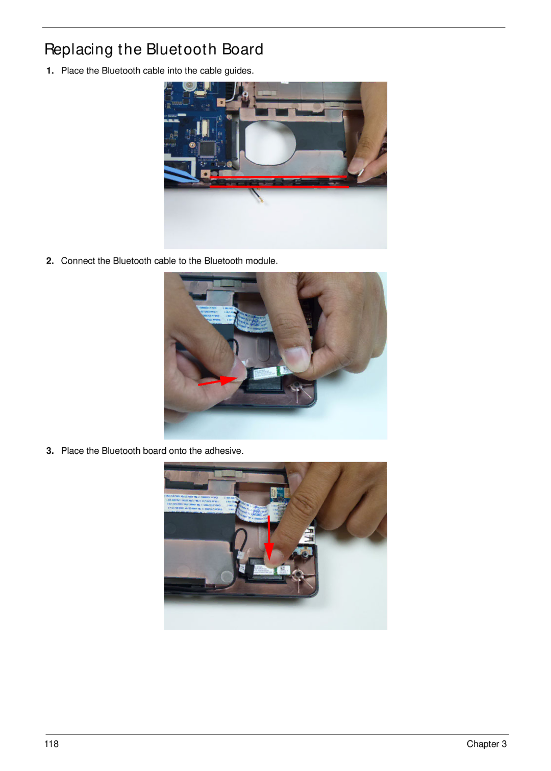 Aspire Digital 5336 manual Replacing the Bluetooth Board 