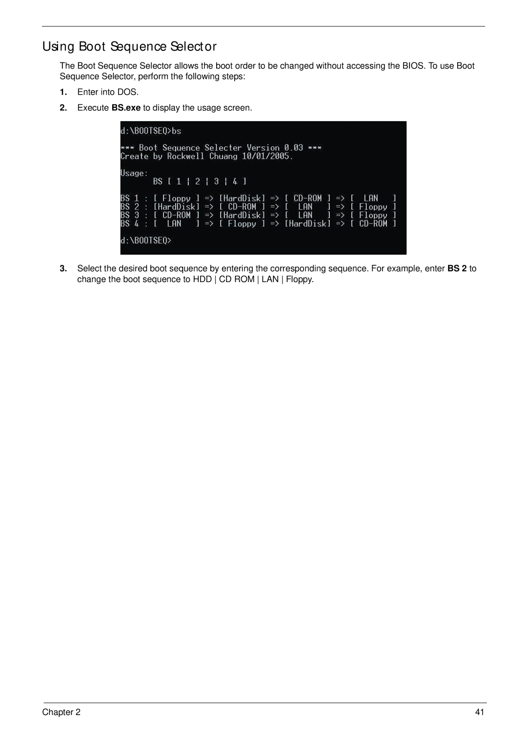 Aspire Digital 5336 manual Using Boot Sequence Selector 