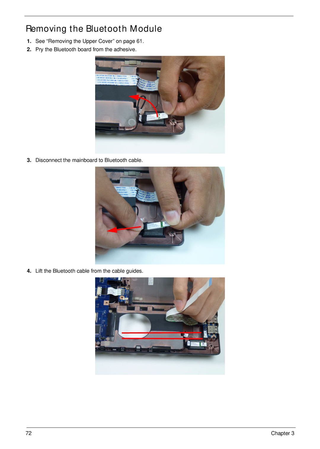 Aspire Digital 5336 manual Removing the Bluetooth Module 