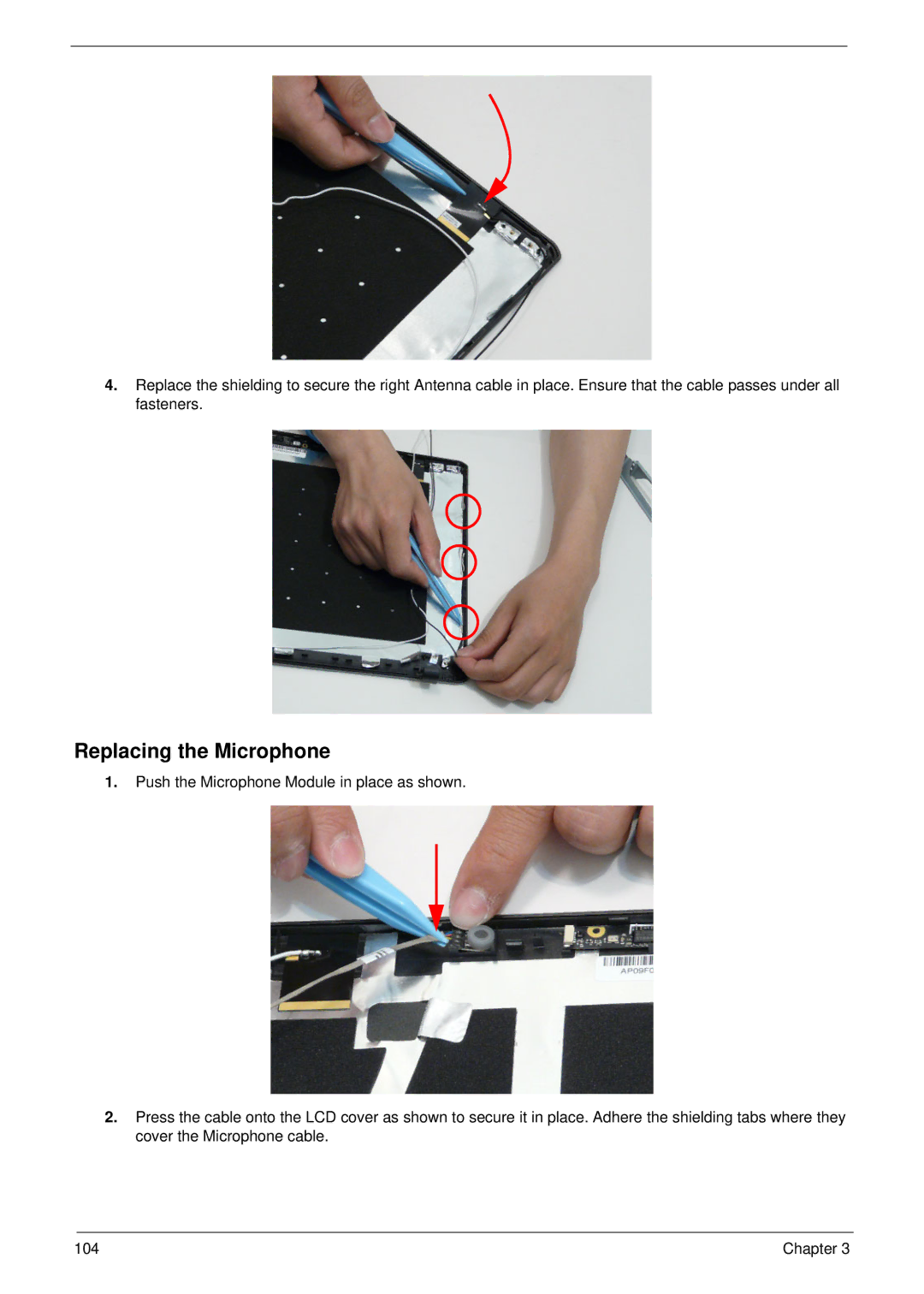 Aspire Digital 5534 manual Replacing the Microphone 