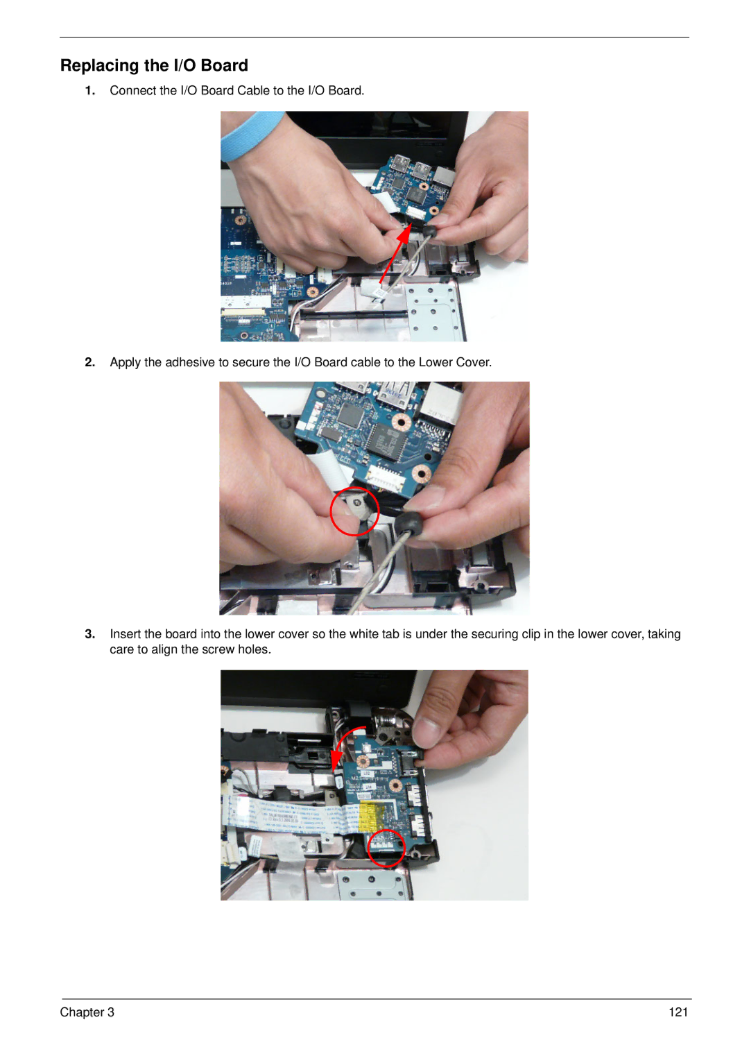 Aspire Digital 5534 manual Replacing the I/O Board 