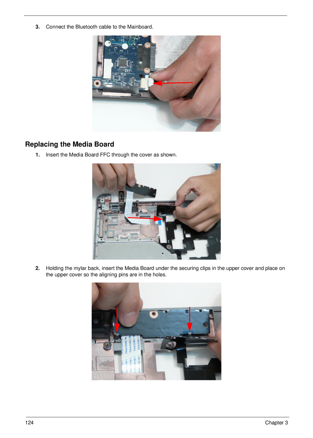 Aspire Digital 5534 manual Replacing the Media Board 