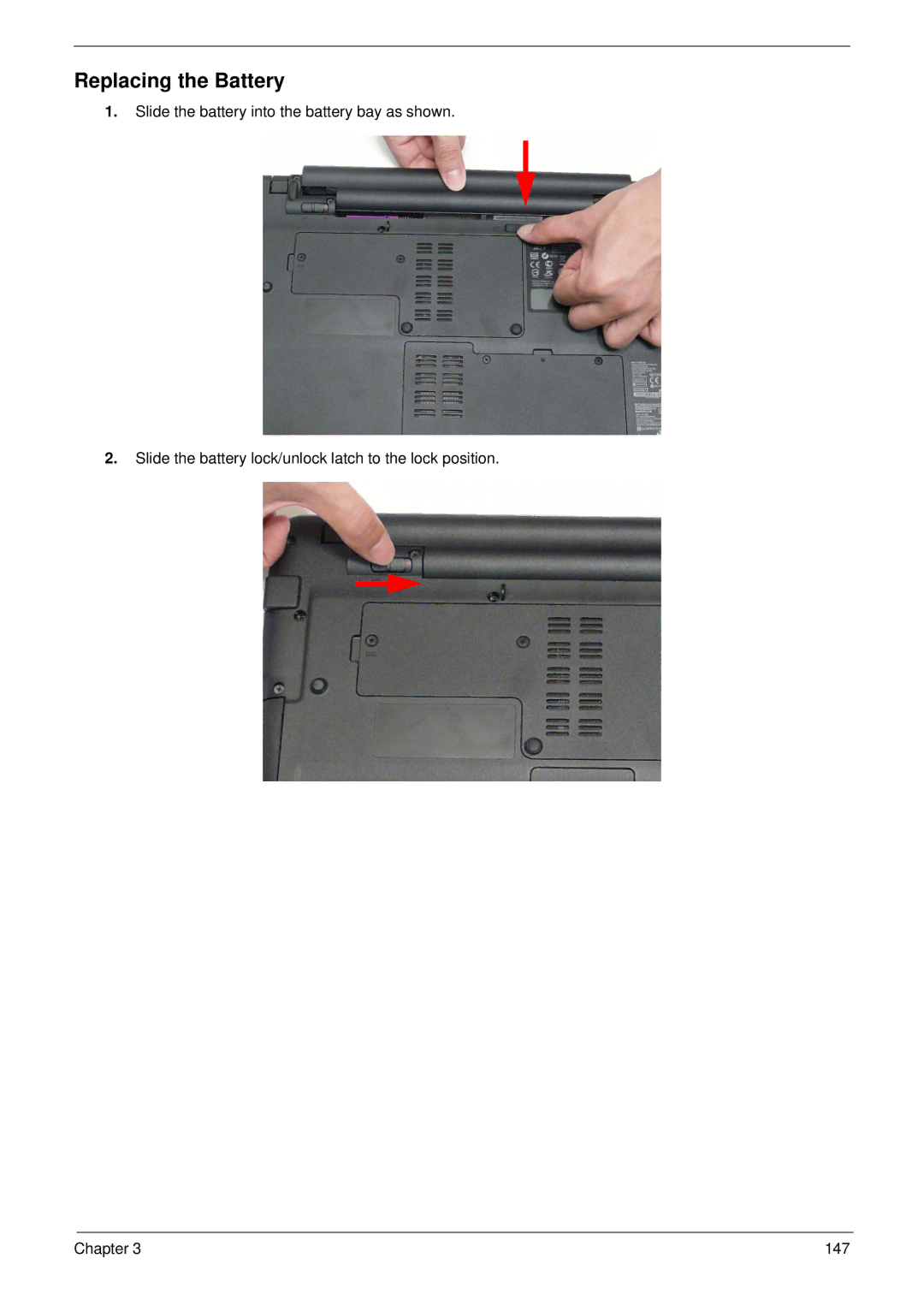 Aspire Digital 5534 manual Replacing the Battery 