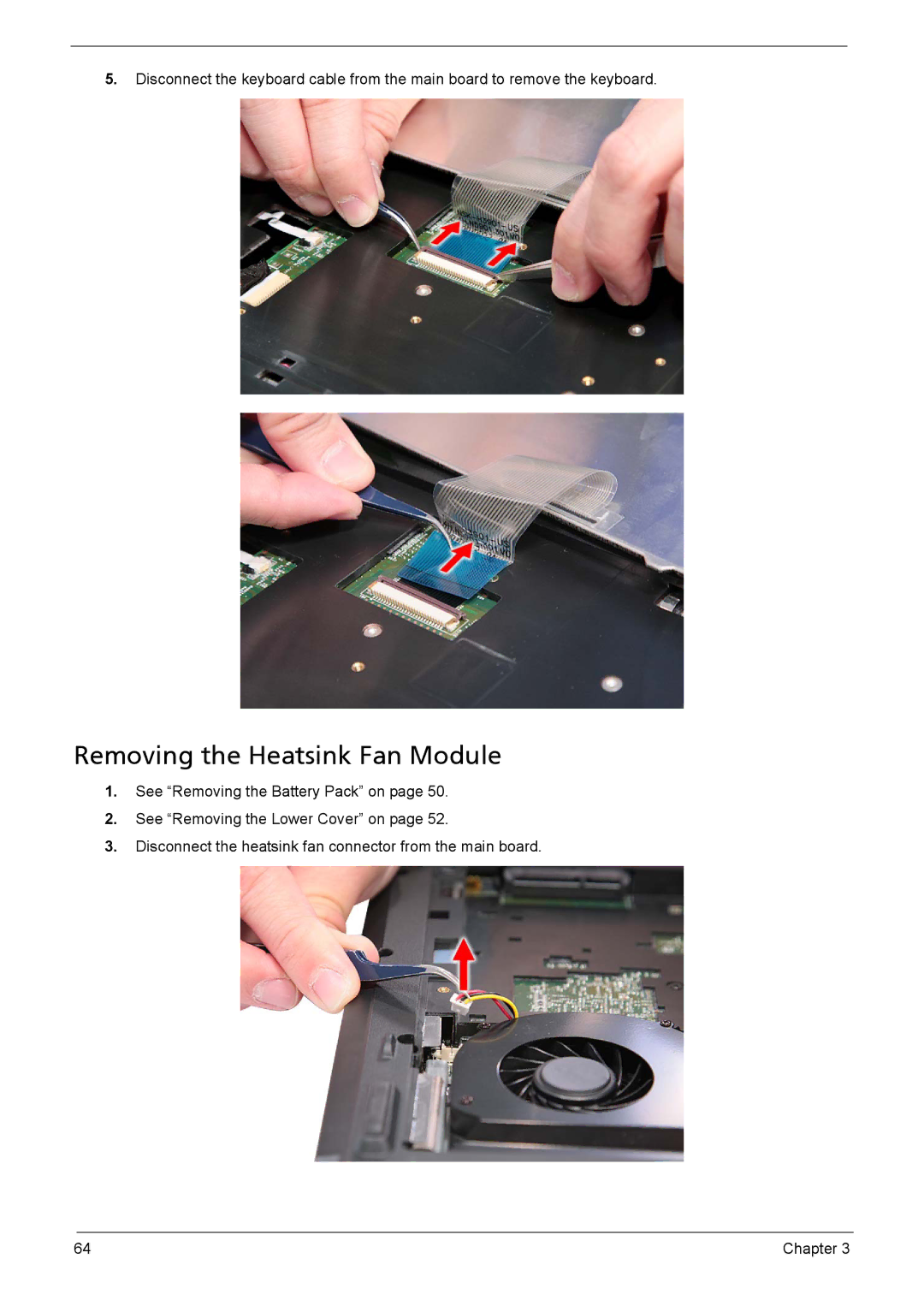 Aspire Digital 5735Z, 5335 manual Removing the Heatsink Fan Module 