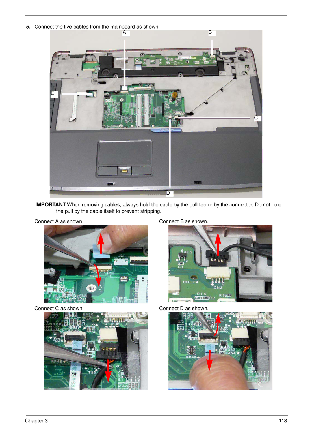 Aspire Digital 7730G manual Connect C as shown 