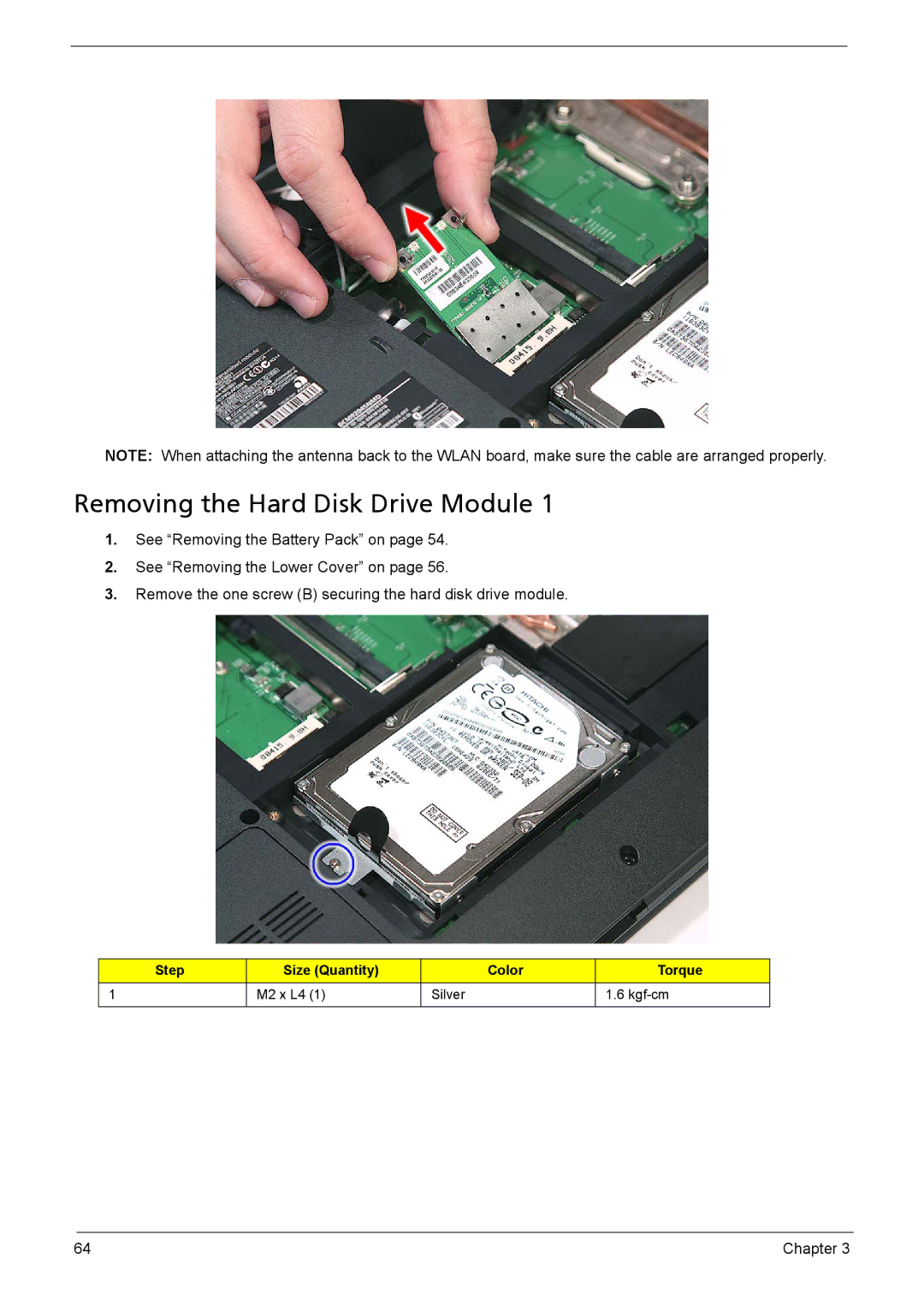 Aspire Digital 8735ZG, 8735G manual Removing the Hard Disk Drive Module 