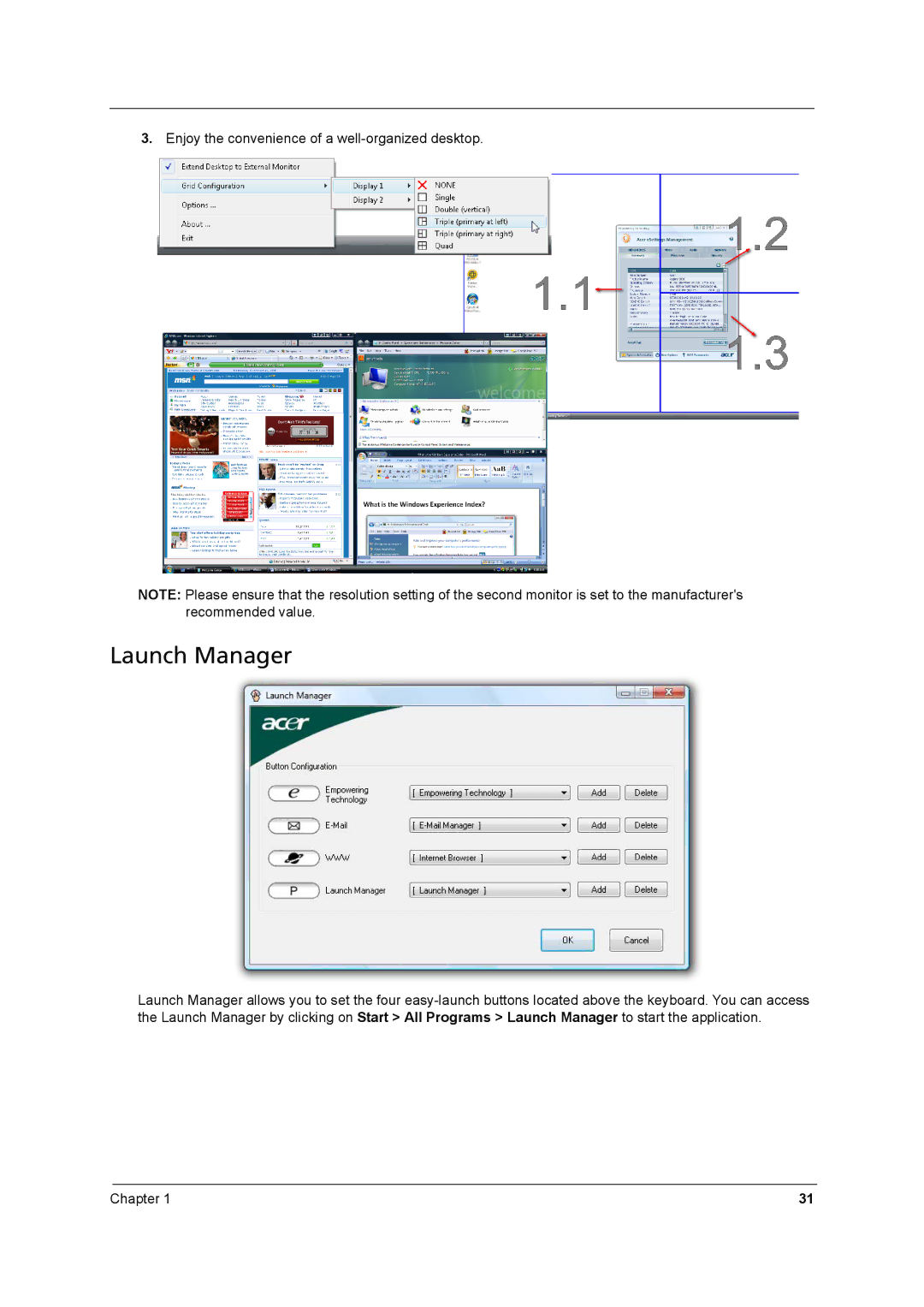 Aspire Digital 8930Q manual Launch Manager 