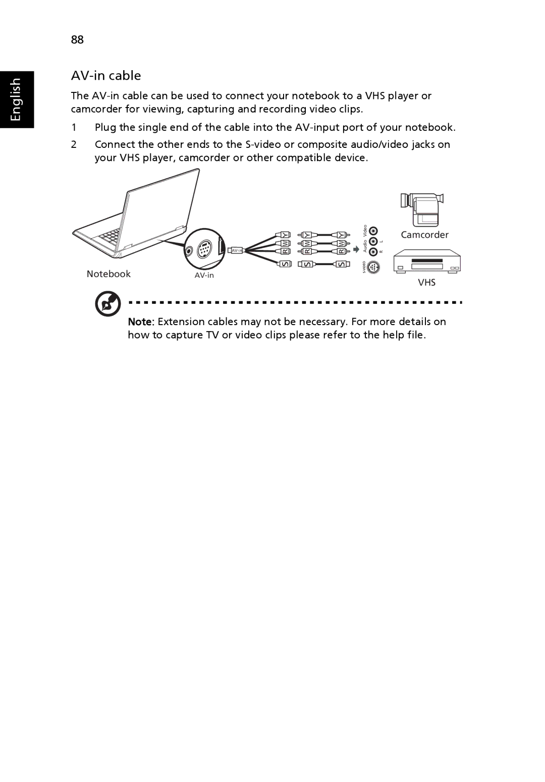 Aspire Digital 9810, 9800 manual AV-in cable 