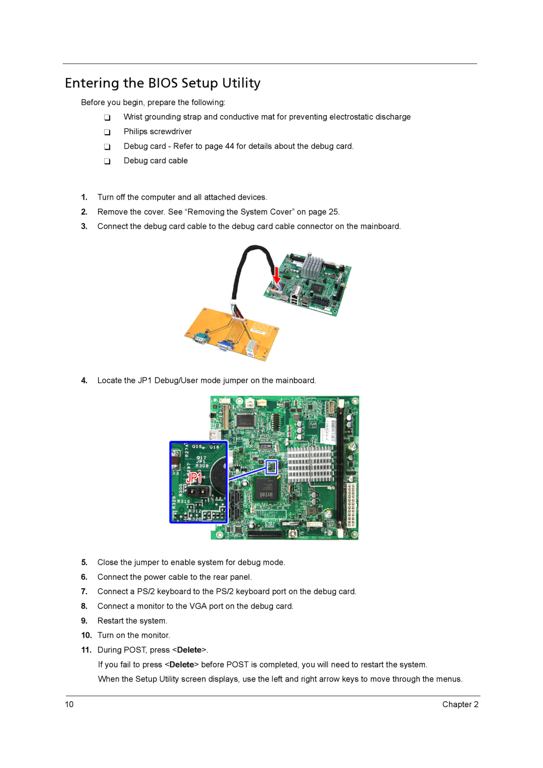 Aspire Digital H342, H341 manual Entering the Bios Setup Utility 