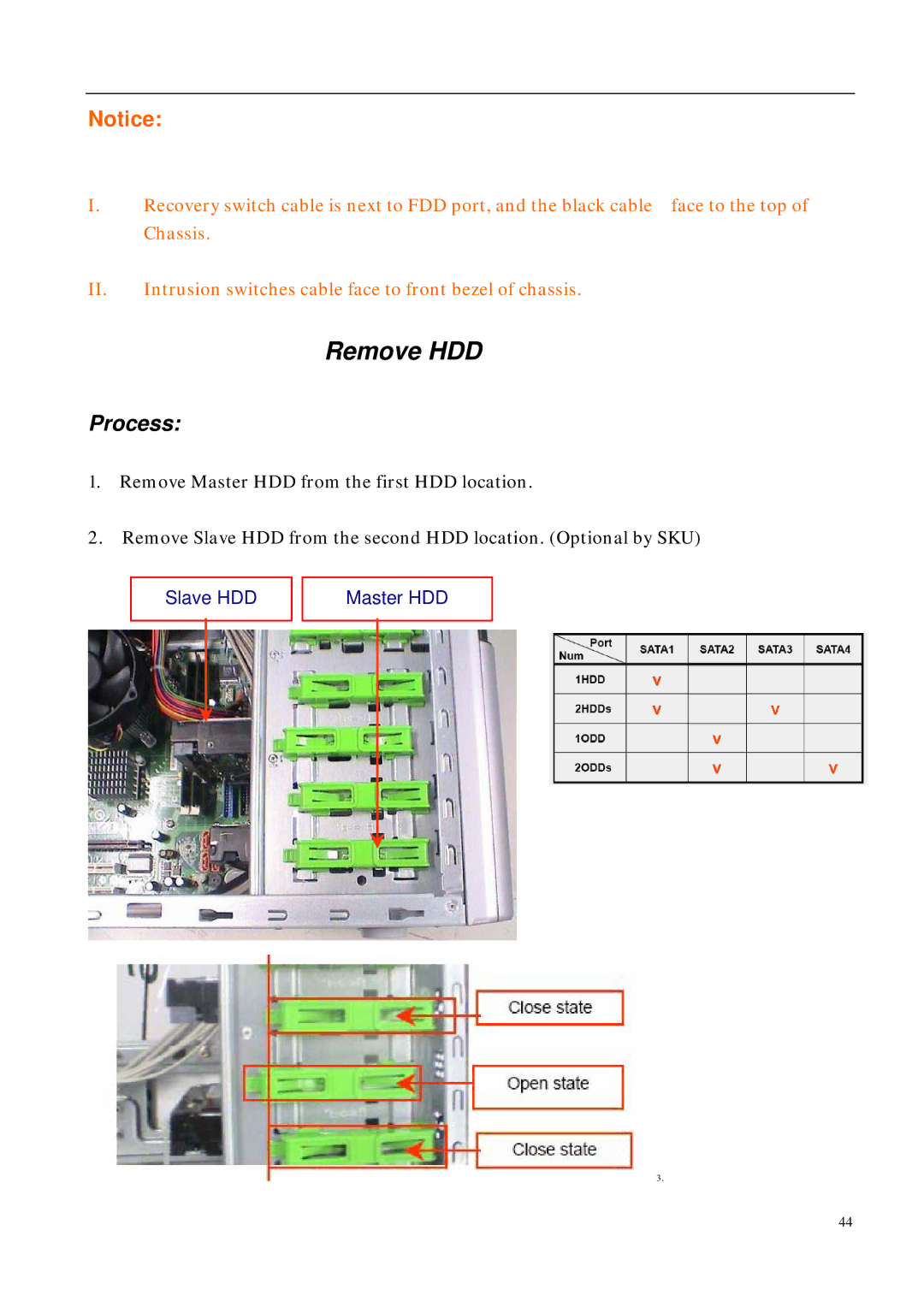 Aspire Digital M 5700 manual Remove HDD 