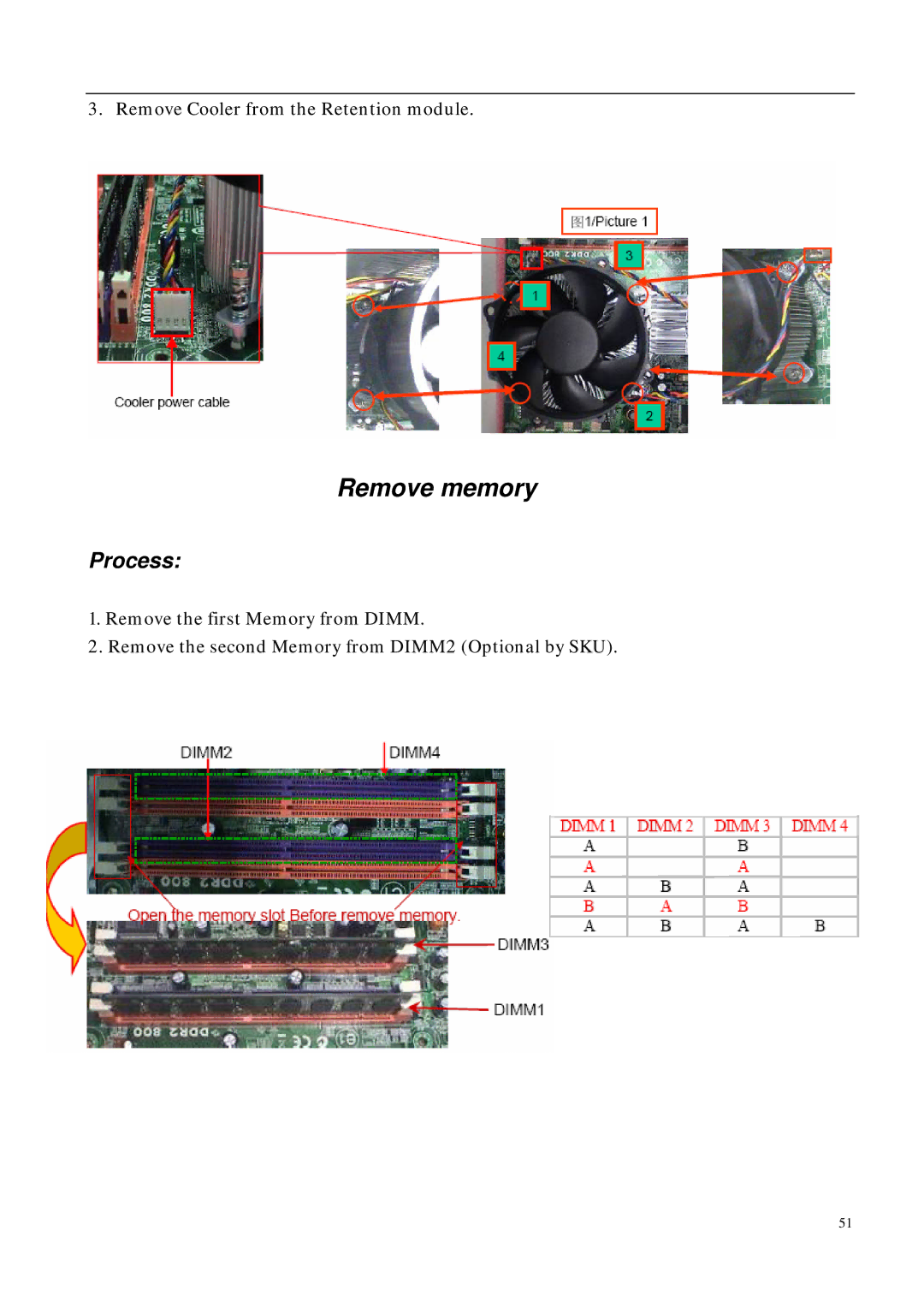 Aspire Digital M 5700 manual Remove memory 