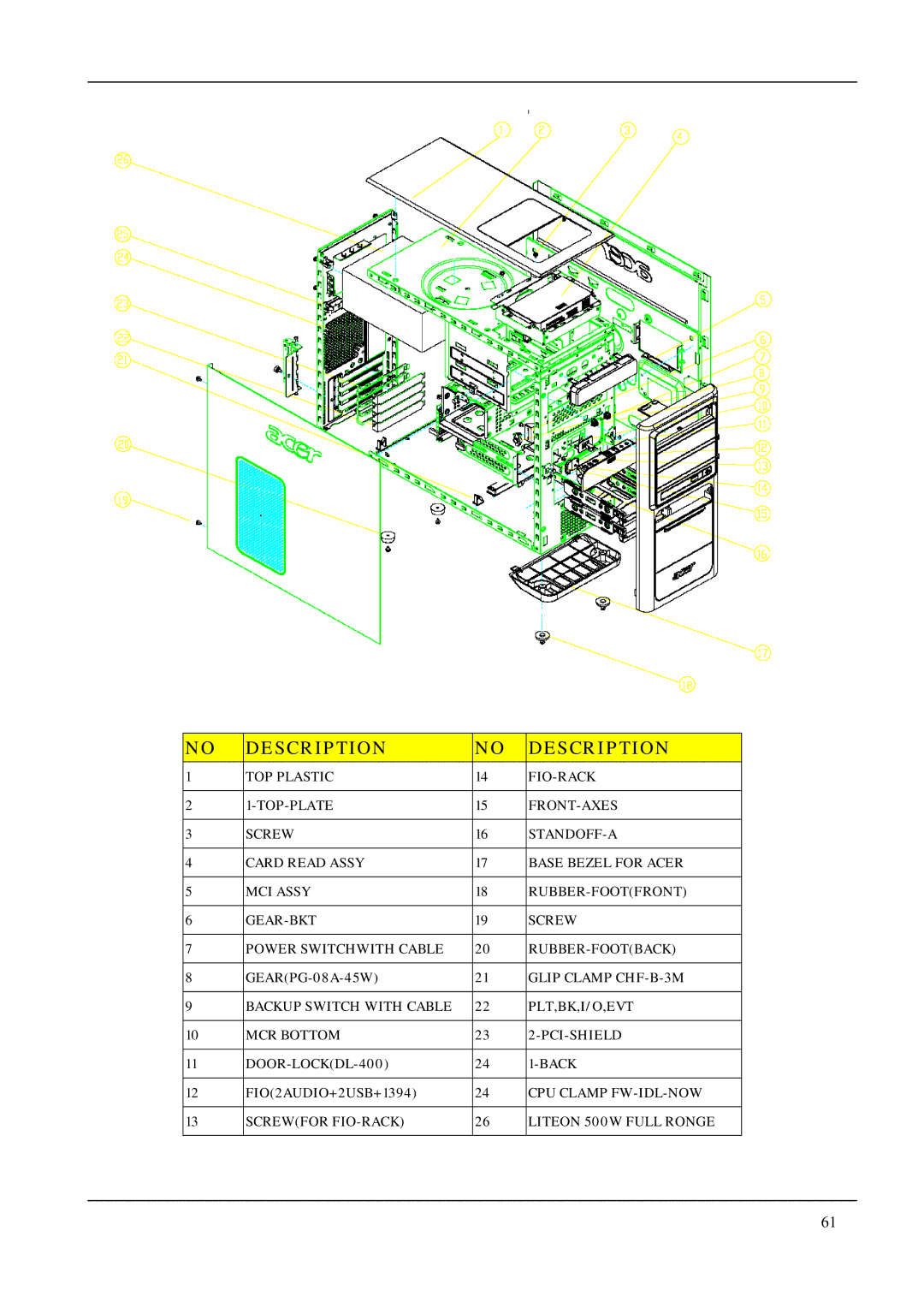 Aspire Digital M5711, M7711, M3710 manual Glip Clamp CHF-B-3M 