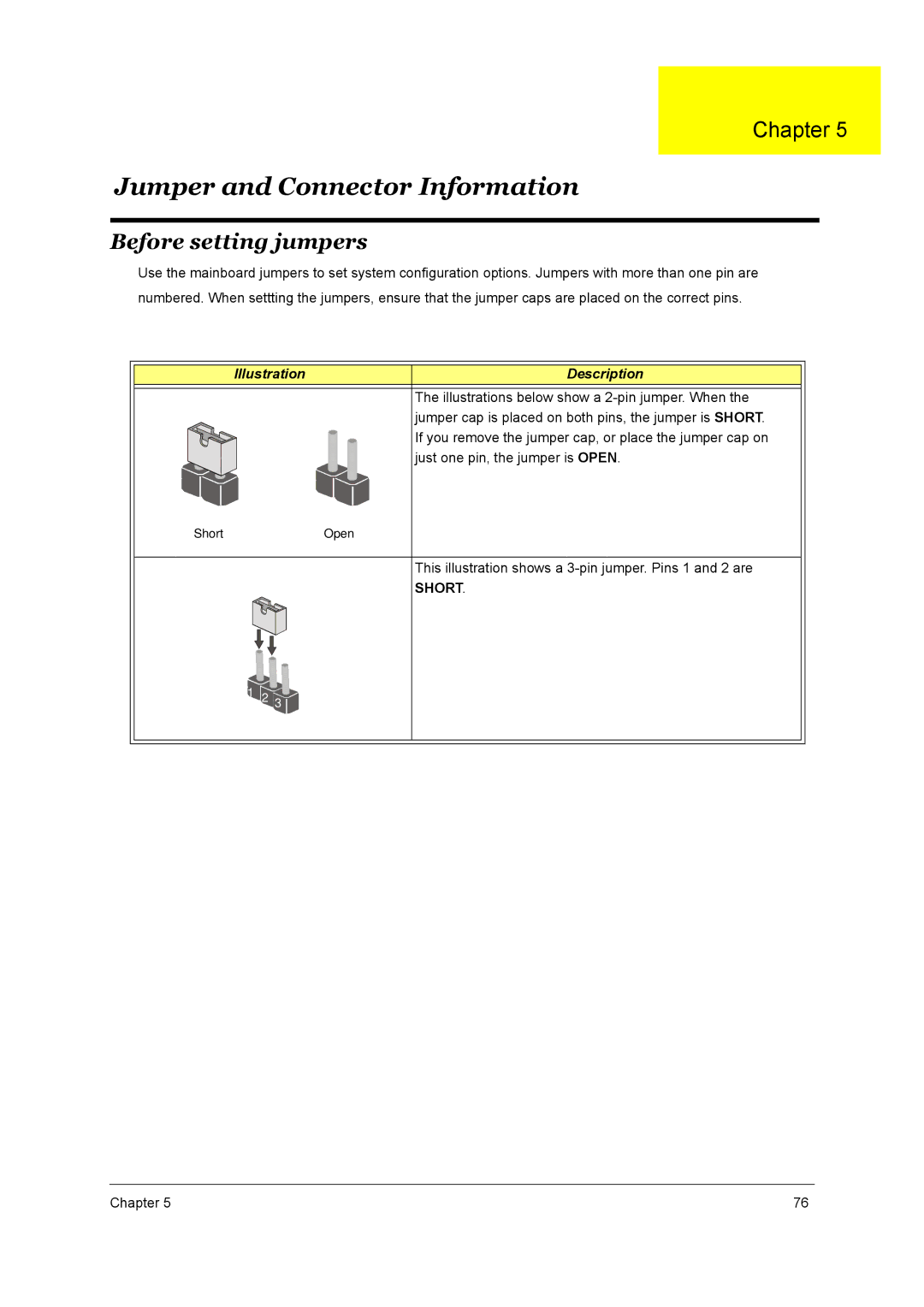 Aspire Digital T130 manual Jumper and Connector Information, Before setting jumpers 