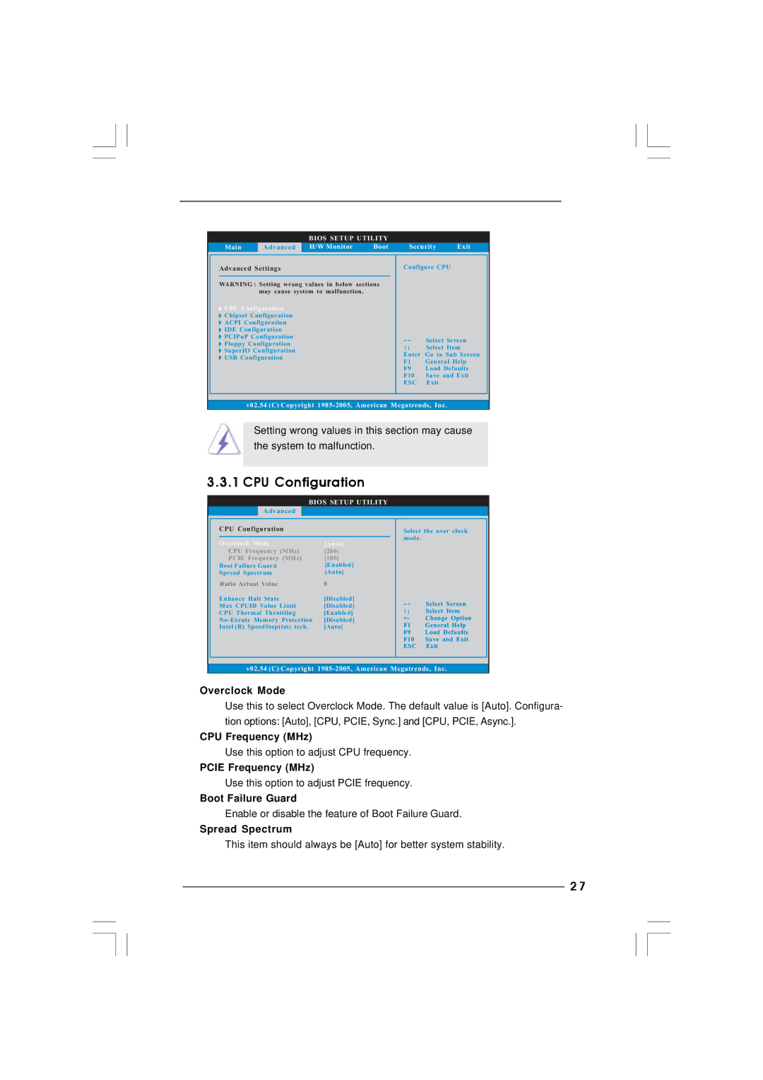 ASRock 2Core1066-2.13G manual CPU Configuration 