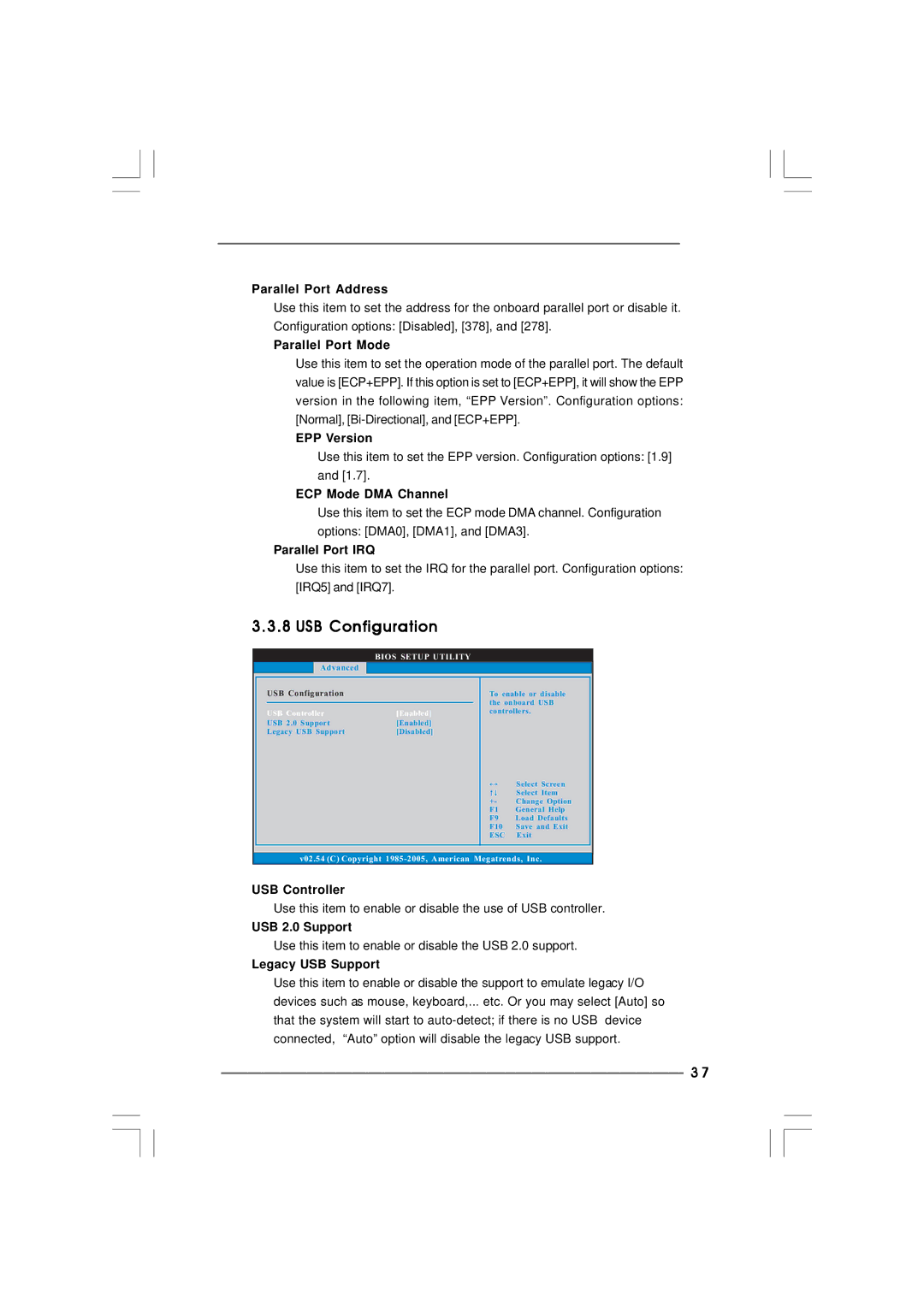 ASRock 2Core1066-2.13G manual USB Configuration 