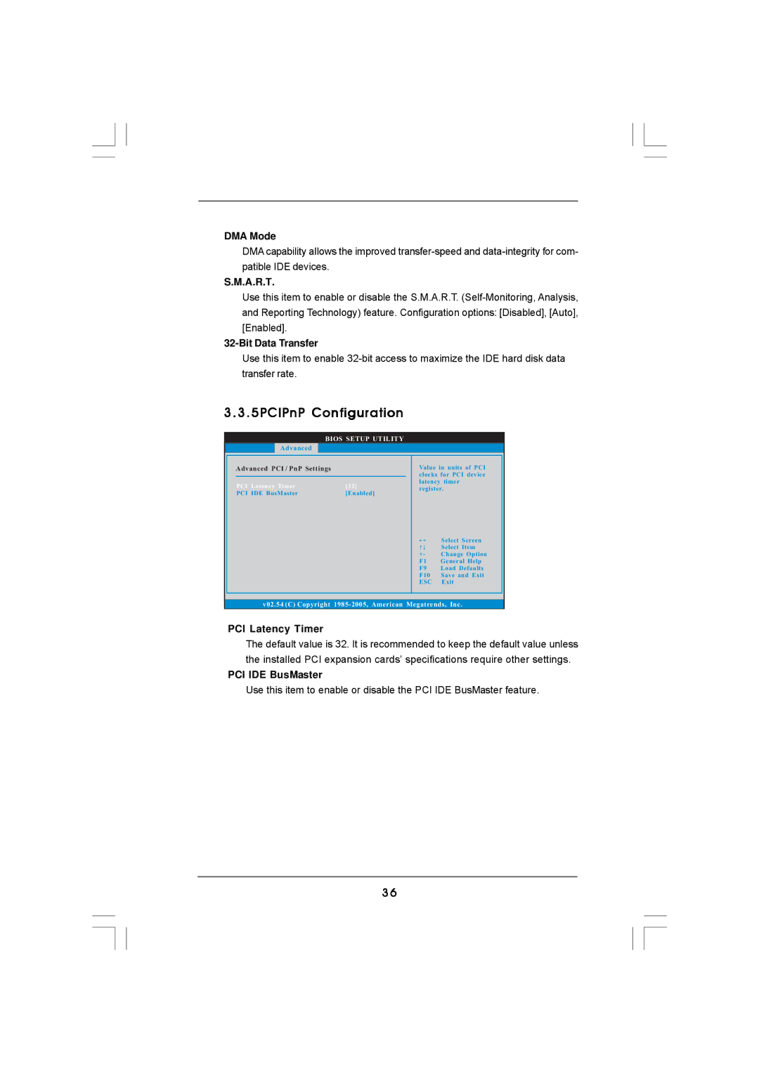 ASRock 4CORE1600-GLAN manual PCIPnP Configuration 