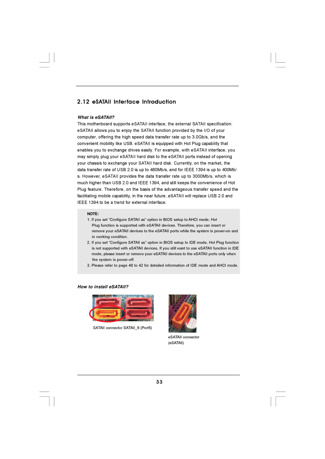 ASRock 4CORE1600TWINS-P35D manual ESATAII Interface Introduction, What is eSATAII? 