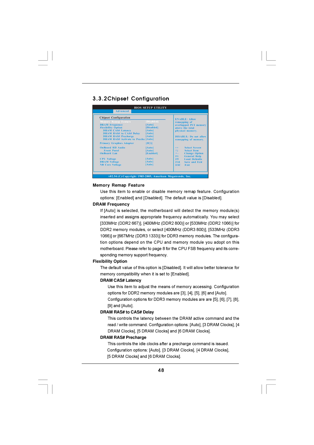 ASRock 4CORE1600TWINS-P35D manual Memory Remap Feature, Dram Frequency, Flexibility Option, Dram CAS# Latency 