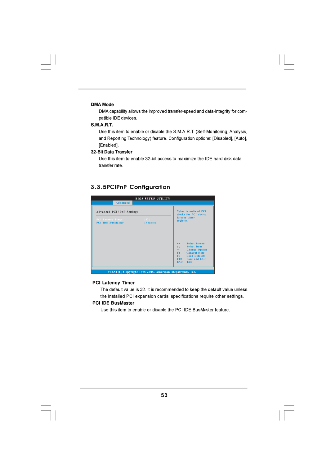 ASRock 4CORE1600TWINS-P35D manual PCIPnP Configuration 