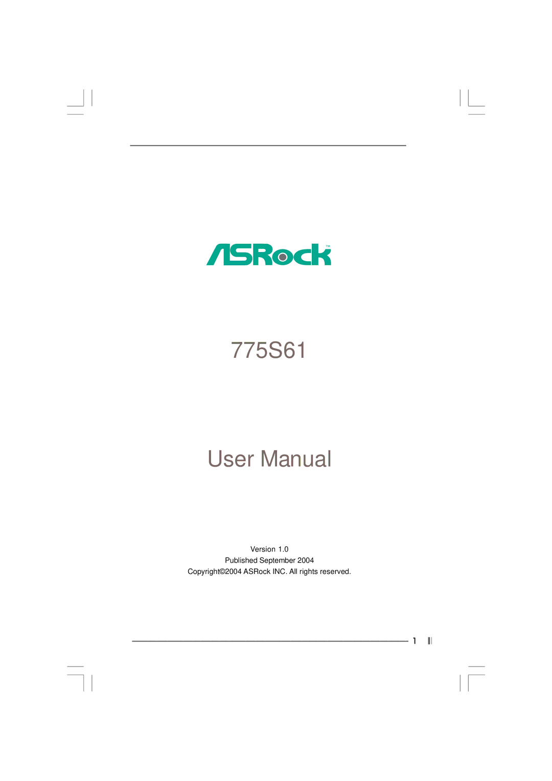 ASRock 775S61 manual 