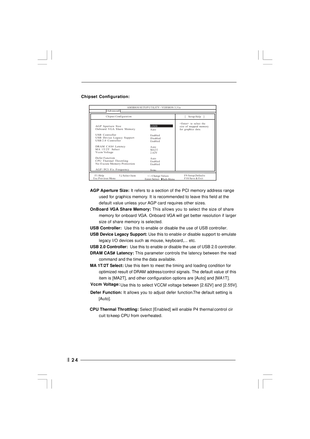 ASRock 775S61 manual Chipset Configuration, 64MB 