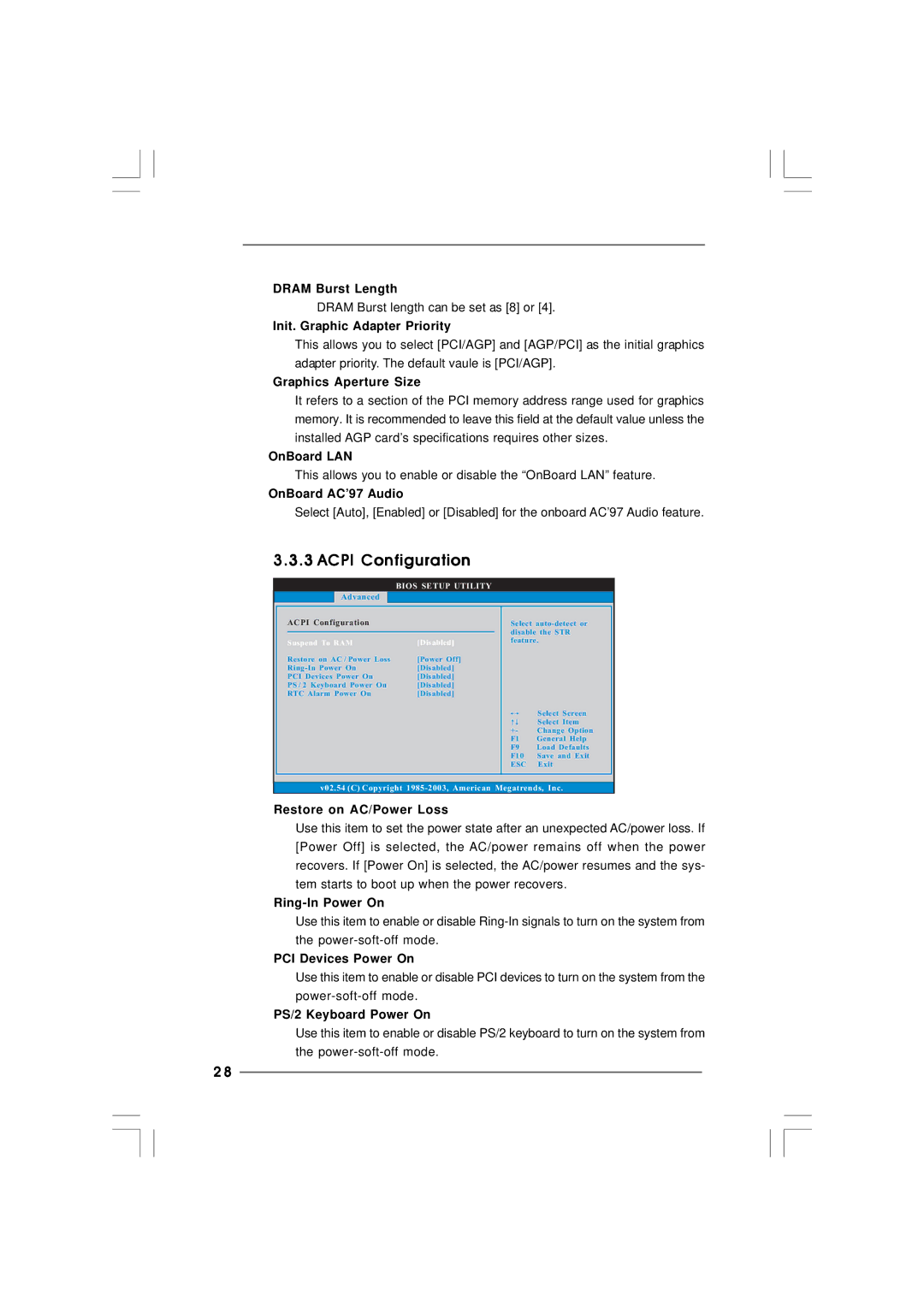 ASRock 865PE manual Acpi Configuration 