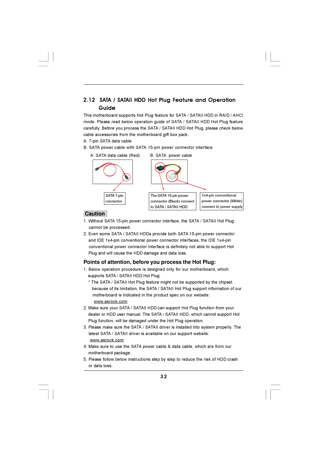 ASRock 890GMH/USB3 manual Sata / Sataii HDD Hot Plug Feature and Operation Guide 