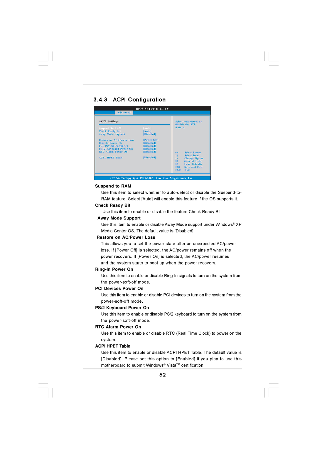 ASRock 890GMH/USB3 manual Acpi Configuration 