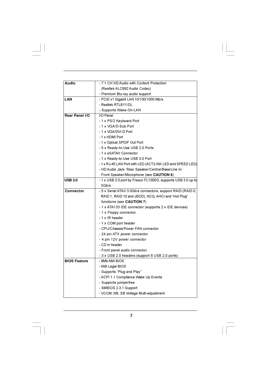 ASRock 890GMH/USB3 manual Lan 