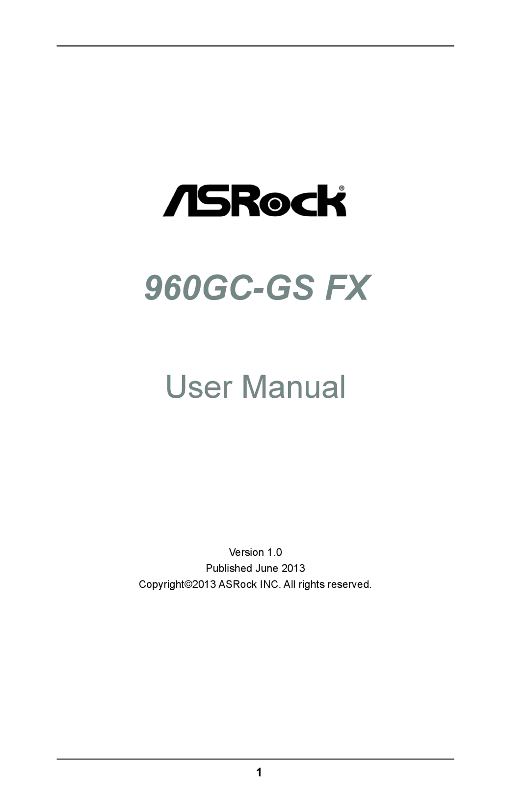 ASRock 960GC-GS FX manual 