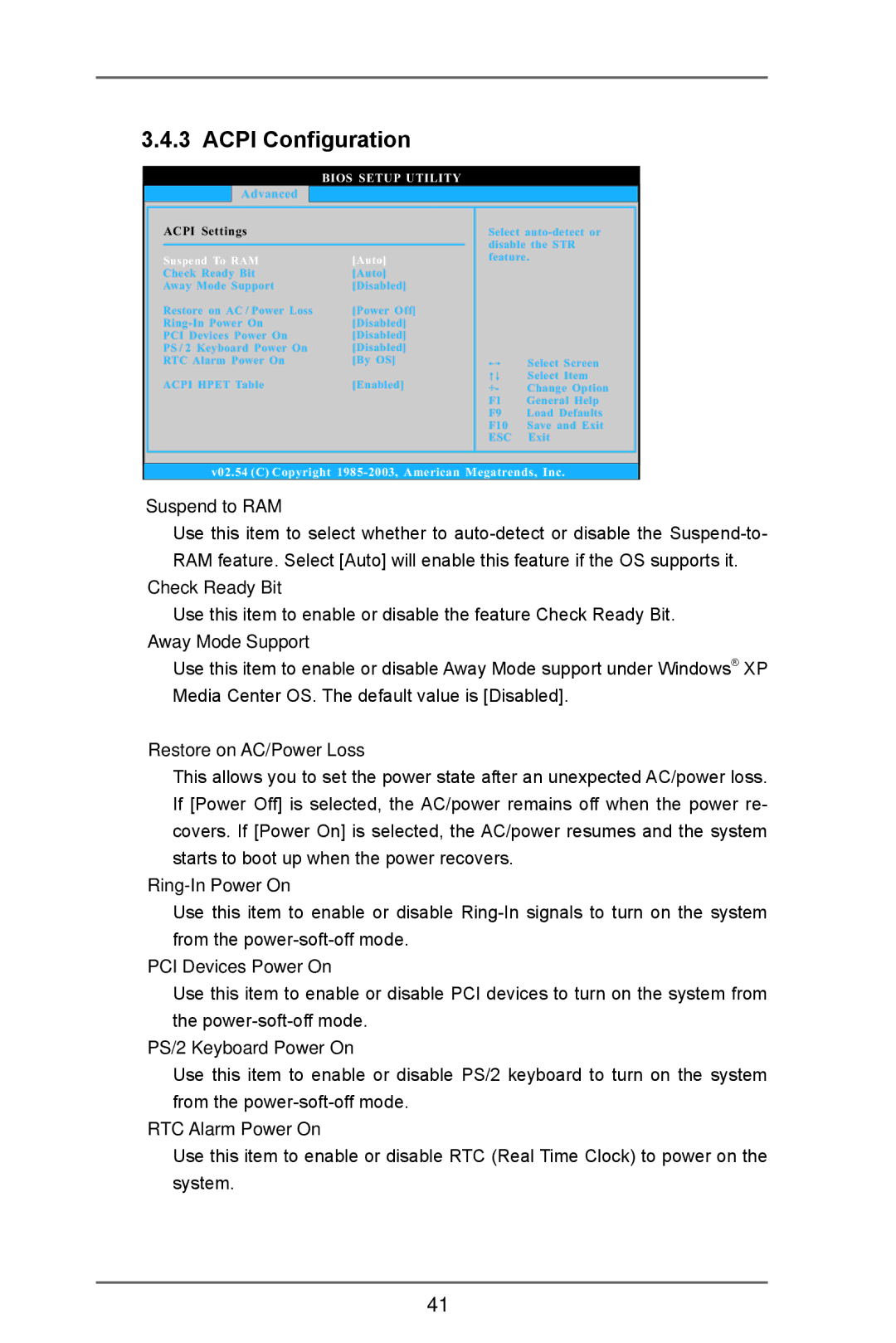 ASRock 960GC-GS FX manual Acpi Configuration 