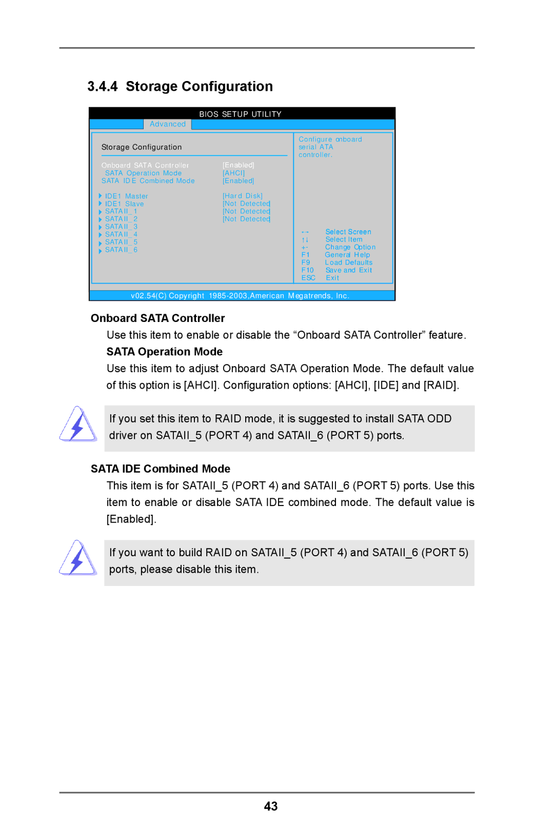 ASRock 960GC-GS FX manual Storage Configuration, Onboard Sata Controller, Sata Operation Mode, Sata IDE Combined Mode 