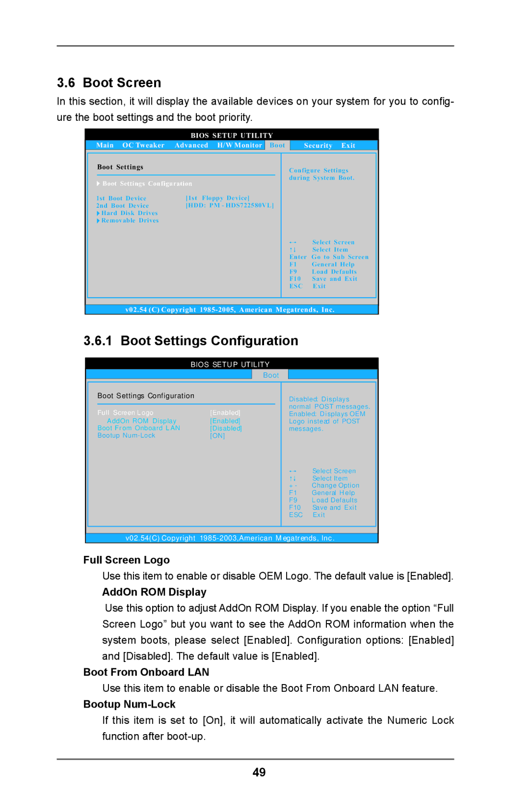 ASRock 960GC-GS FX manual Boot Screen, Boot Settings Configuration 