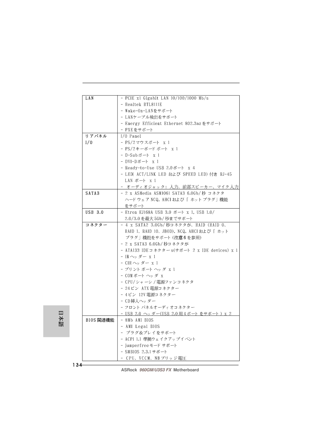 ASRock 960GM/U3S3 FX manual 134 