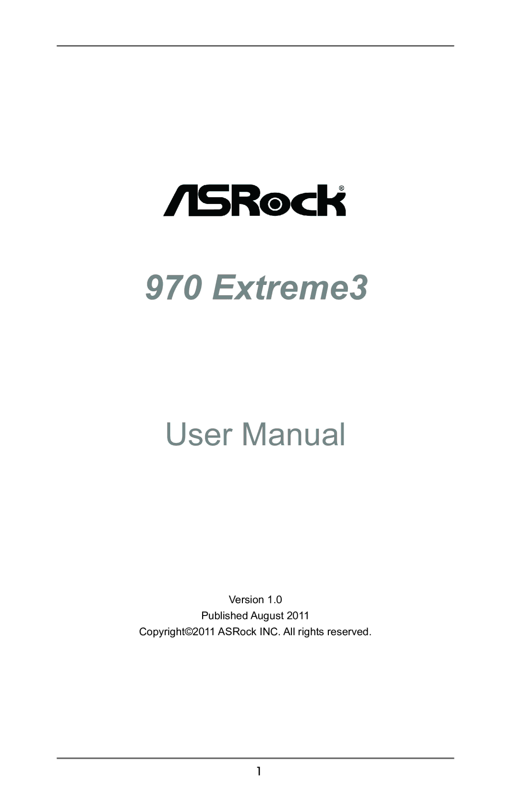 ASRock 970 Extreme3 manual 