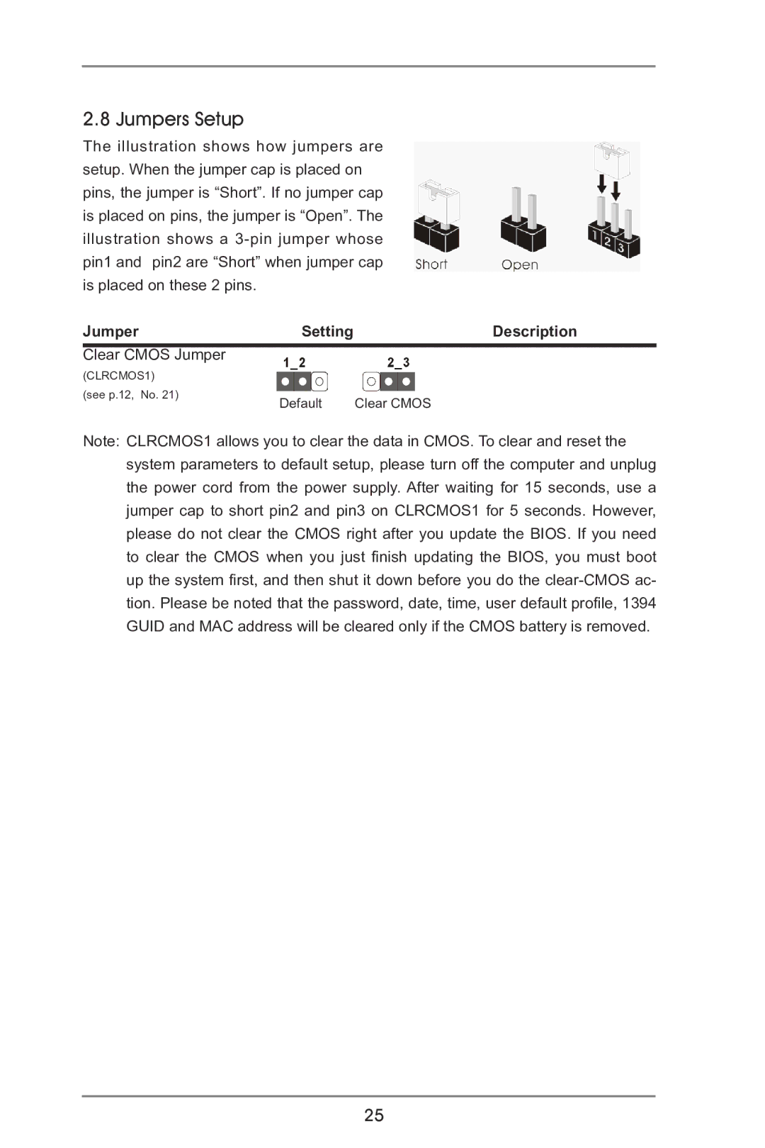 ASRock 970 Extreme3 manual Jumpers Setup, Description 